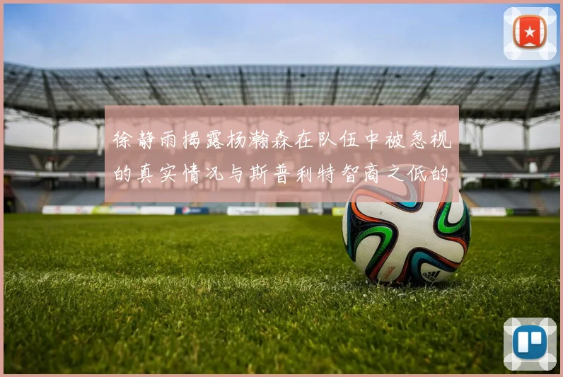 徐静雨揭露杨瀚森在队伍中被忽视的真实情况与斯普利特智商之低的尴尬真相